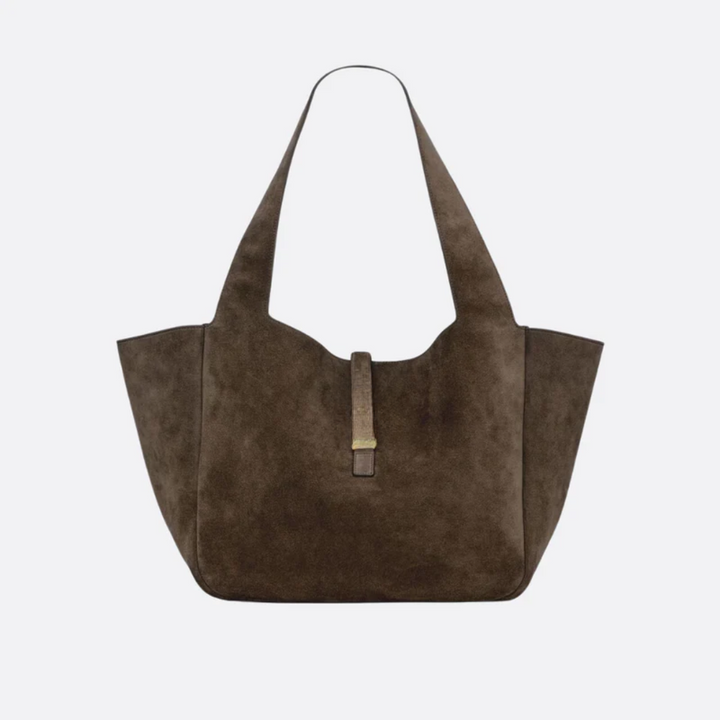 Veloursleder-Schultertasche