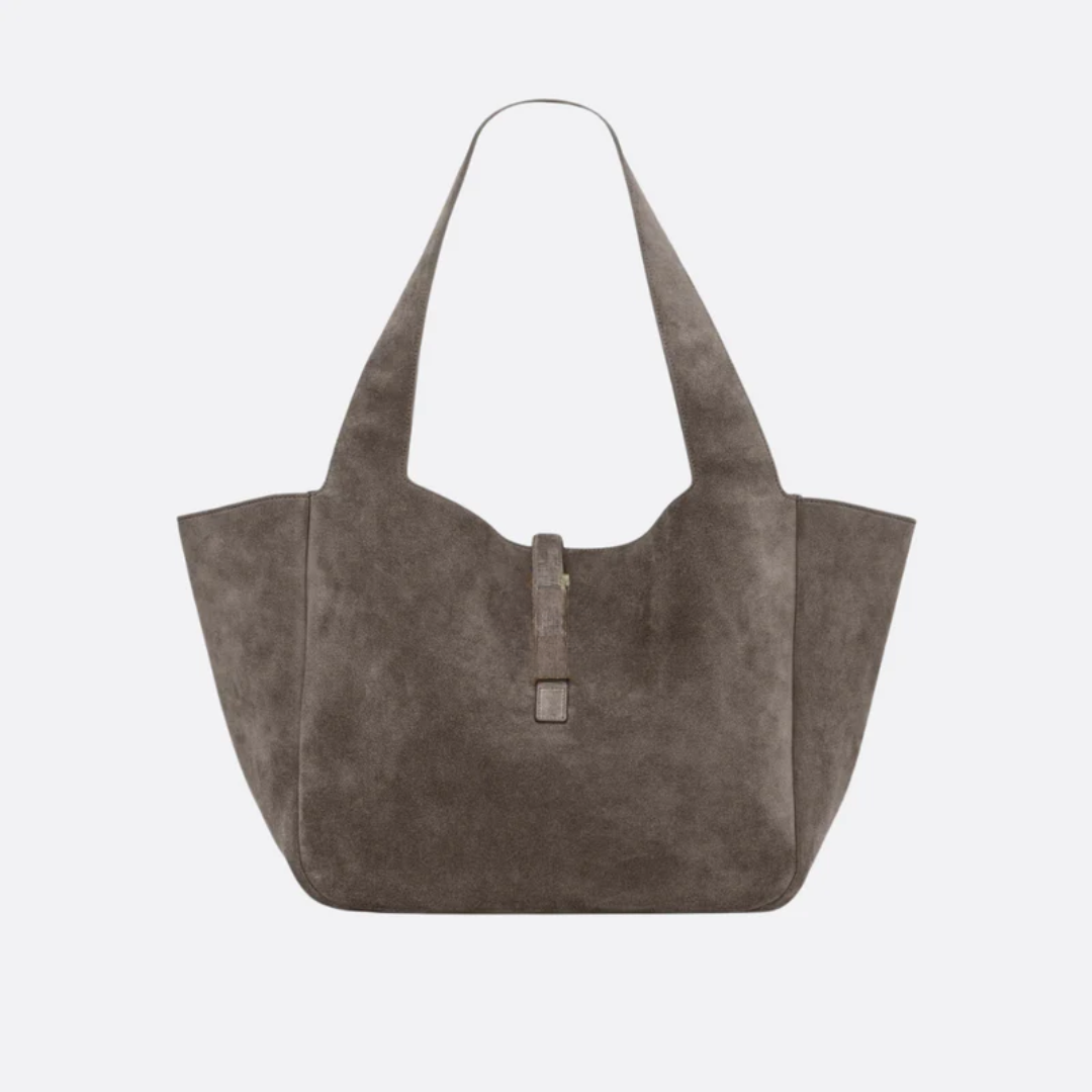 Veloursleder-Schultertasche