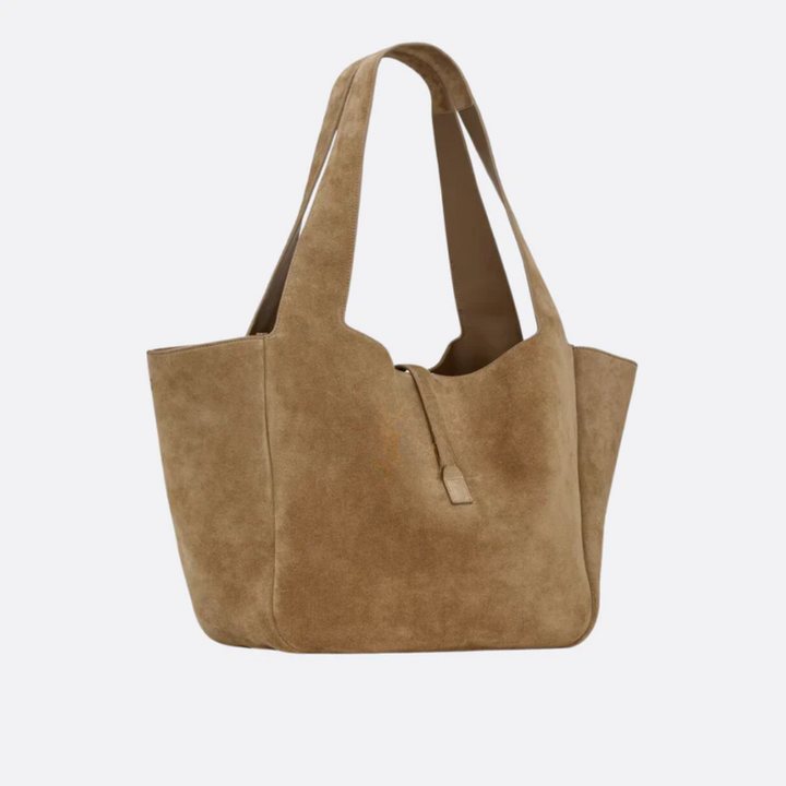 Veloursleder-Schultertasche